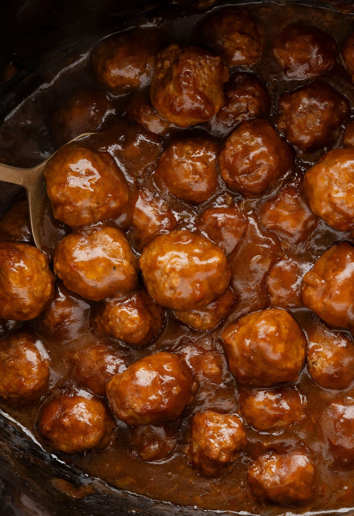 Slow Cooker Salisbury Steak Meatballs with Rich Brown Gravy