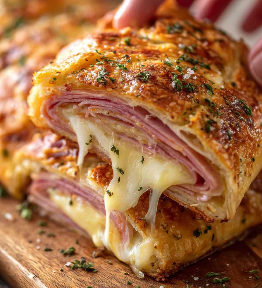 Easy Ham and Cheese Stromboli: Crisp Crust with Warm Melted Filling