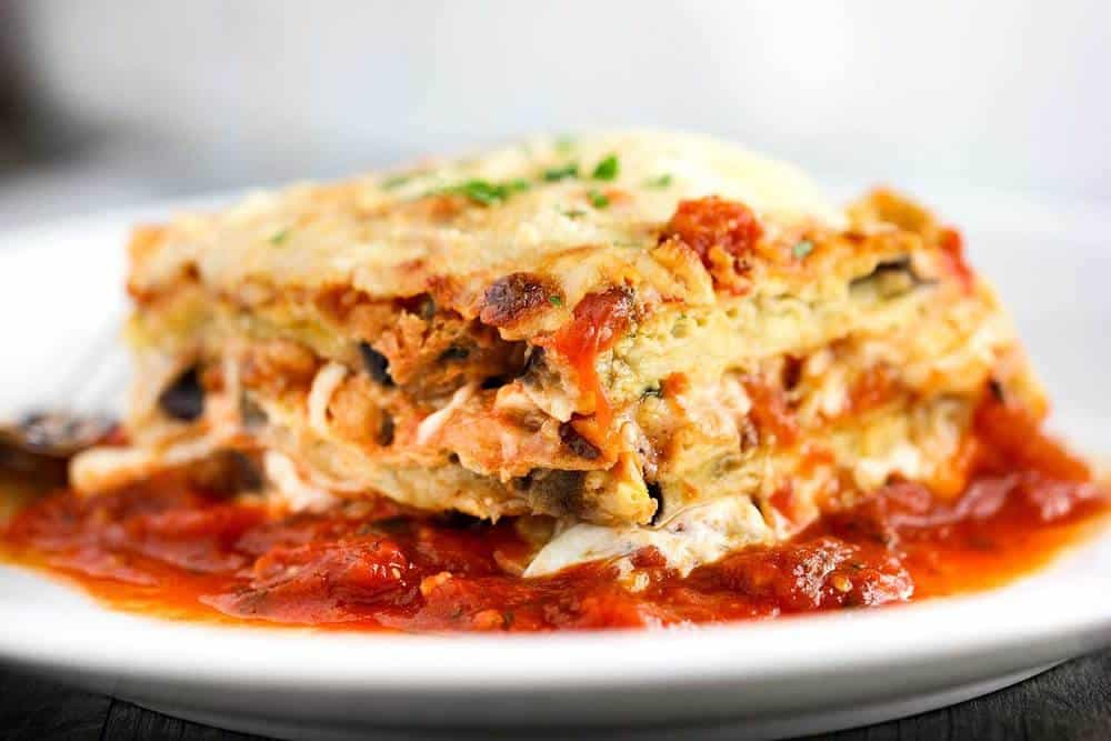 Authentic Eggplant Parmesan with Homemade Marinara and Fresh Mozzarella
