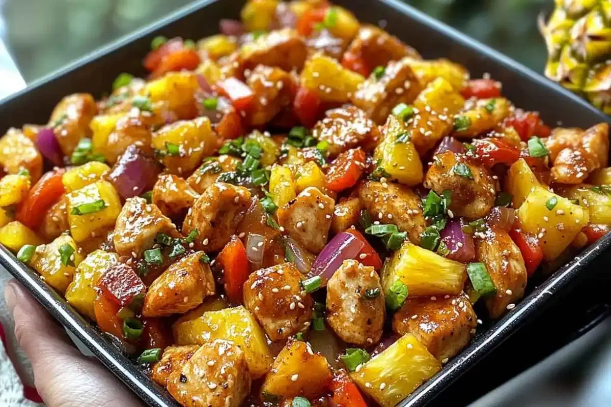Sheet Pan Chicken & Seafood: Juicy Chicken with Savory Pineapple and Peppers