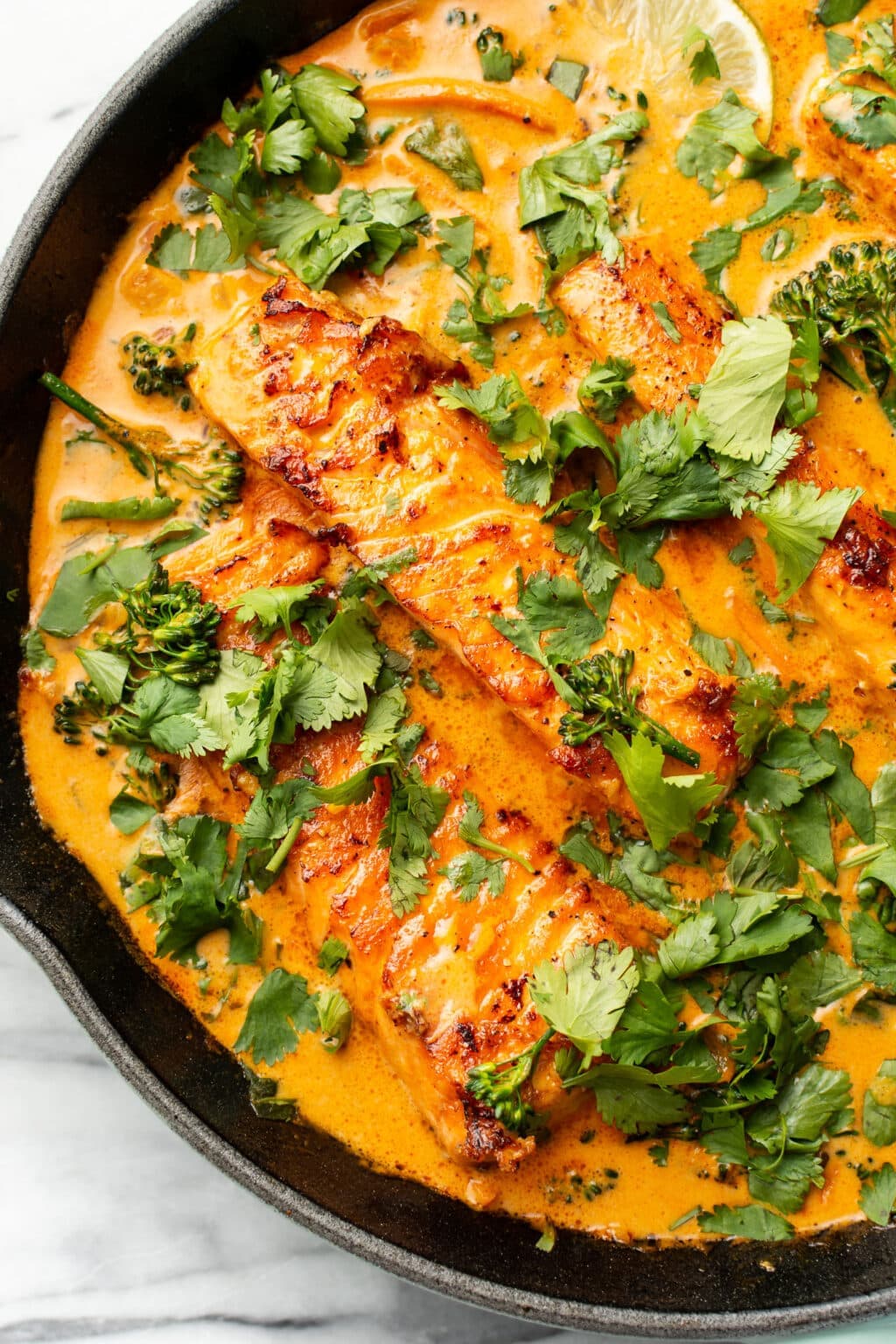 Thai-Inspired Salmon Coconut Curry with Pan-Seared Salmon