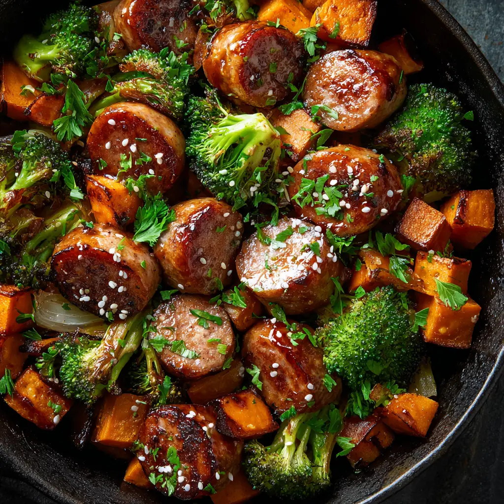 Sweet Potato and Honey Garlic Sausage